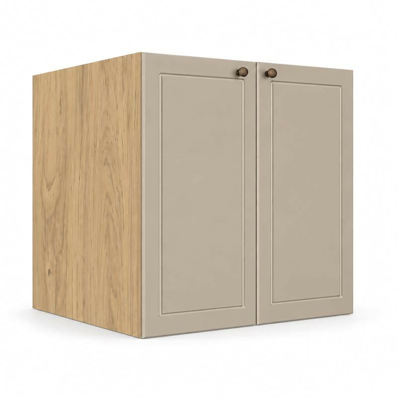 Módulo Balcão 80x68x56cm 2 Portas 100% MDF Cozinha Provence Robel Hanover/Fendi Matte