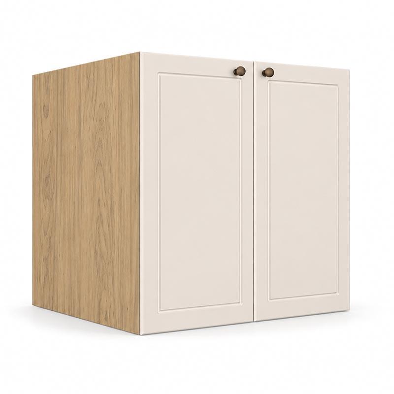 Módulo Balcão 80x68x56cm 2 Portas 100% MDF Cozinha Provence Robel Hanover/Off White Matte