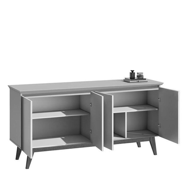 Balcão Buffet 1.65cm Para Sala de Jantar 4 Portas Classic Imcal Branco