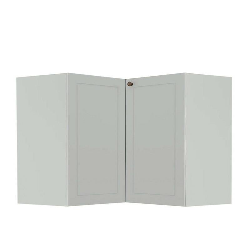 Módulo Balcao de Canto L 94x96cm 100% MDF Cozinha Provence Robel Branco/Branco Matte