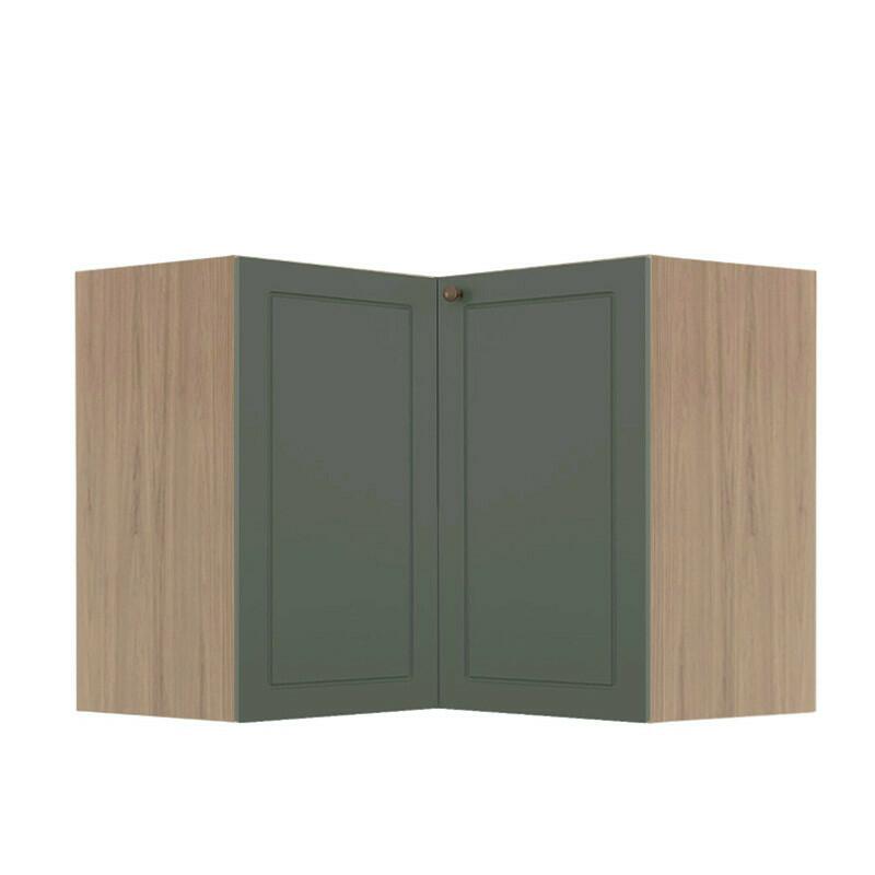 Módulo Balcao de Canto L 94x96cm 100% MDF Cozinha Provence Robel Hanover/Salvia Matte