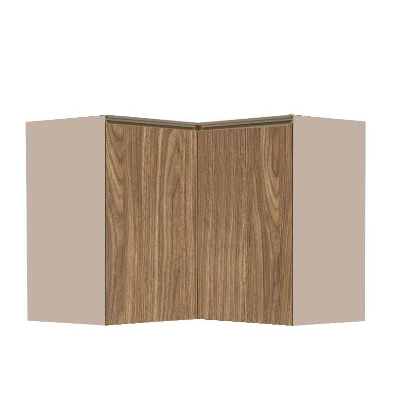 Módulo Balcao de Canto L 94x96cm 100% MDF Cozinha Modulada Gold J Robel Fendi/Amendoeira BP