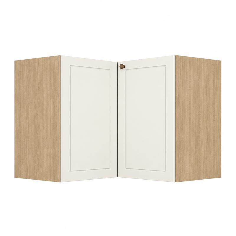 Módulo Balcão Canto L 96x94,5 x 68x56cm 100% MDF Cozinha Provence Robel Hanover/Off White Matte