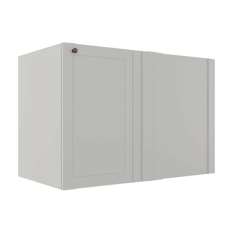 Módulo Balcao de Canto Reto 100cm Direito/Esquerdo 100% MDF Cozinha Provence Robel Branco/Branco Matte