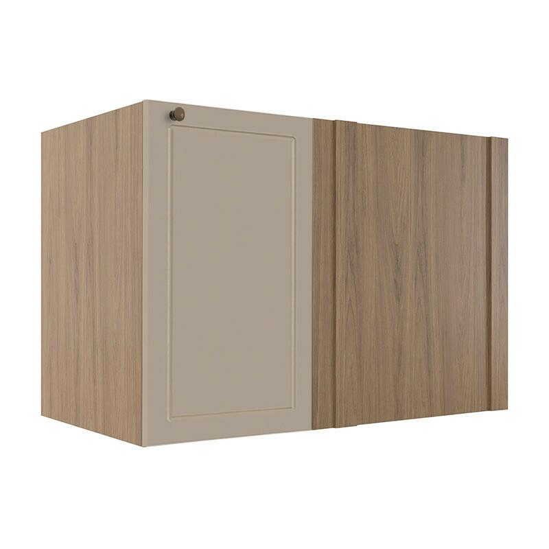 Módulo Balcao de Canto Reto 100cm Direito/Esquerdo 100% MDF Cozinha Provence Robel Hanover/Fendi Matte