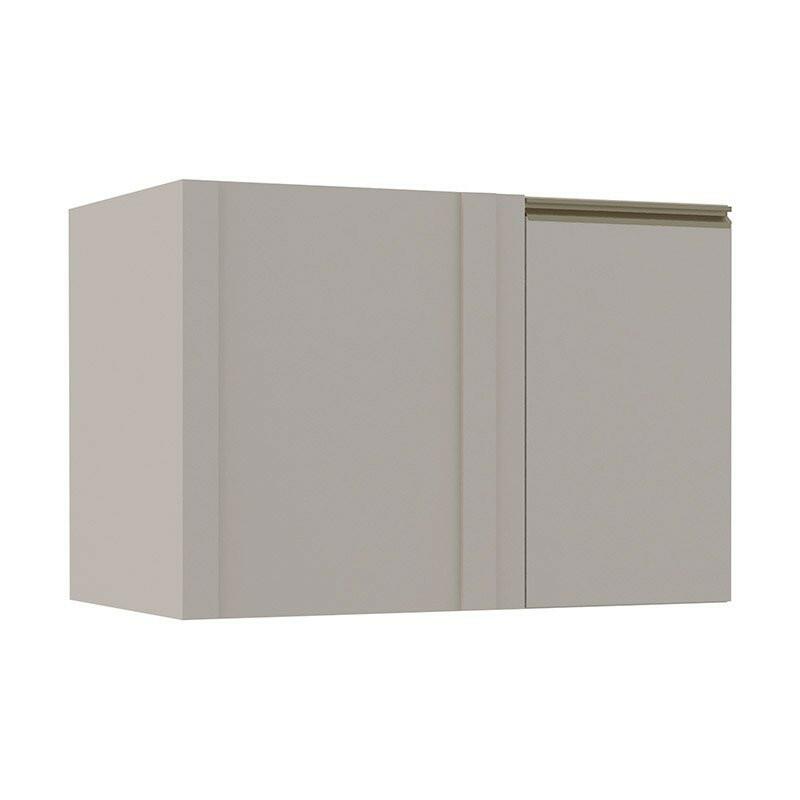 Módulo Balcao De Canto Reto 100cm Direito 100% MDF  Cozinha Modulada Gold Robel Fendi/Fendi