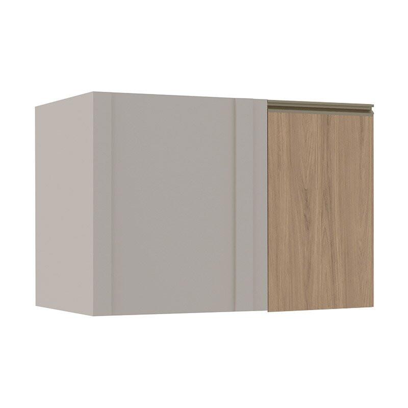 Módulo Balcao De Canto Reto 100cm Direito 100% MDF Cozinha Modulada Gold Robel Fendi/Hanover