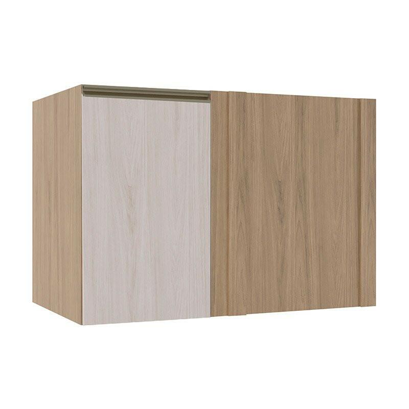 Módulo Balcao De Canto Reto 100cm Esquerdo 100% MDF Cozinha Modulada Gold Robel Hanover/Aspen