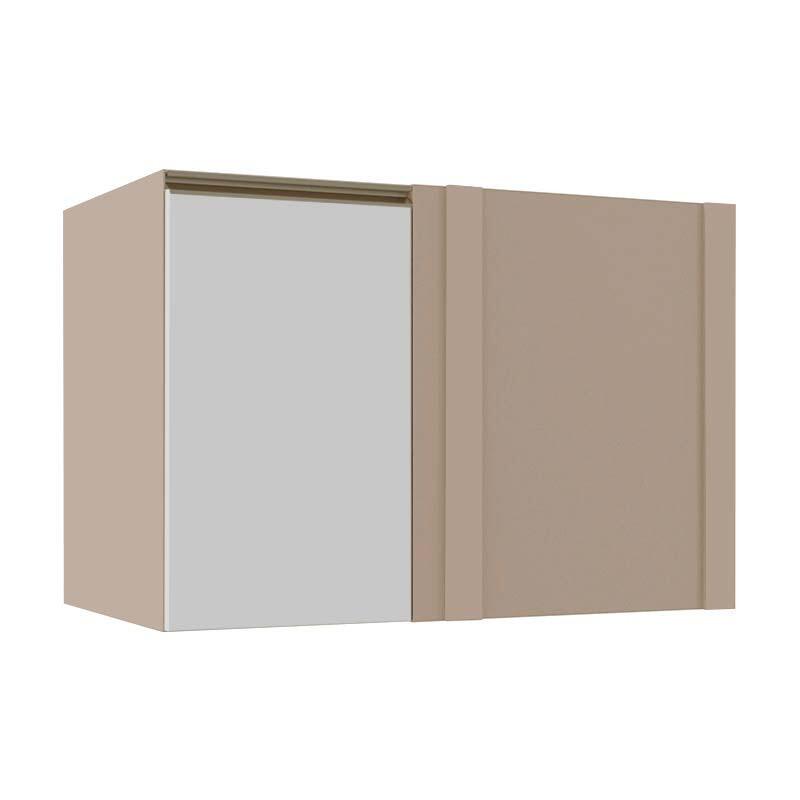 Módulo Balcão De Canto Reto 100cm 100% MDF Cozinha Modulada Gold J Robel Fendi/Branco Matte Módulo Balcão De Canto Reto 100cm 100% MDF Cozinha Modulada Gold J Robel Fendi/Branco Matte