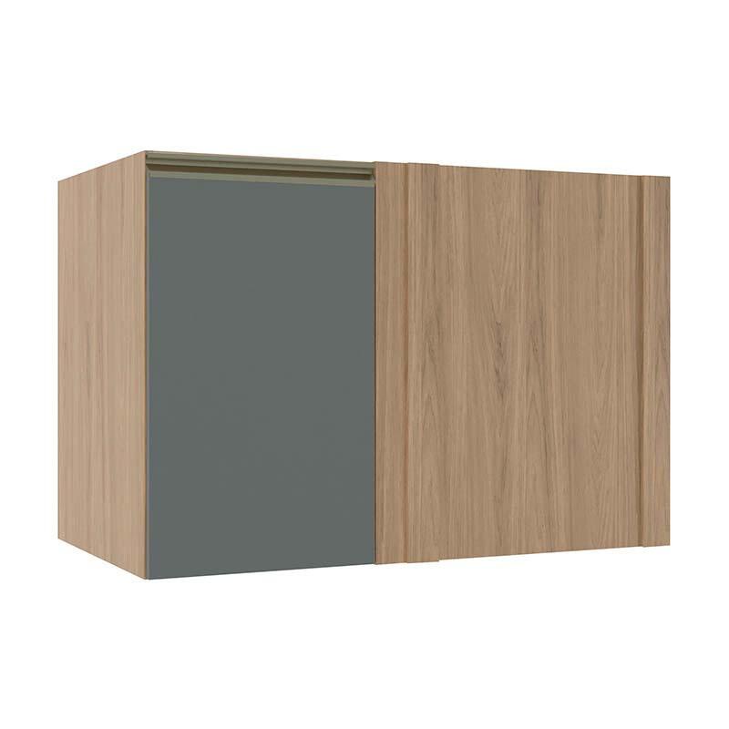 Módulo Balcão De Canto Reto 100cm 100% MDF Cozinha Modulada Gold J Robel Hanover/Cinza Matte Módulo Balcão De Canto Reto 100cm 100% MDF Cozinha Modulada Gold J Robel Hanover/Cinza Matte