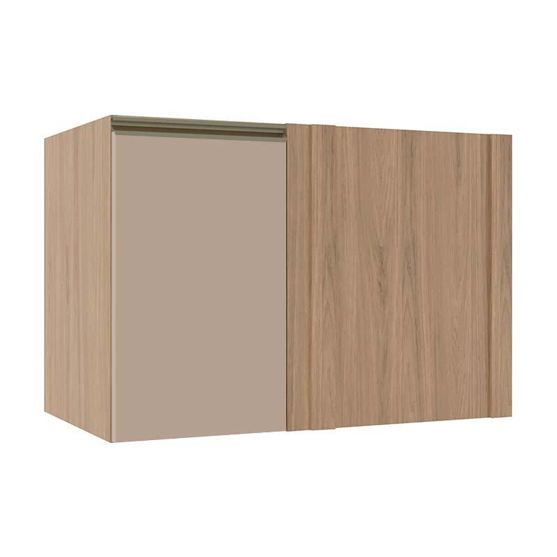 Módulo Balcão De Canto Reto 100cm 100% MDF Cozinha Modulada Gold J Robel Hanover/Fendi Matte