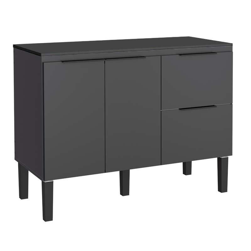 Balcão Buffet Cozinha Sala de Jantar com Tampo 120cm Cisne Cozimax Preto