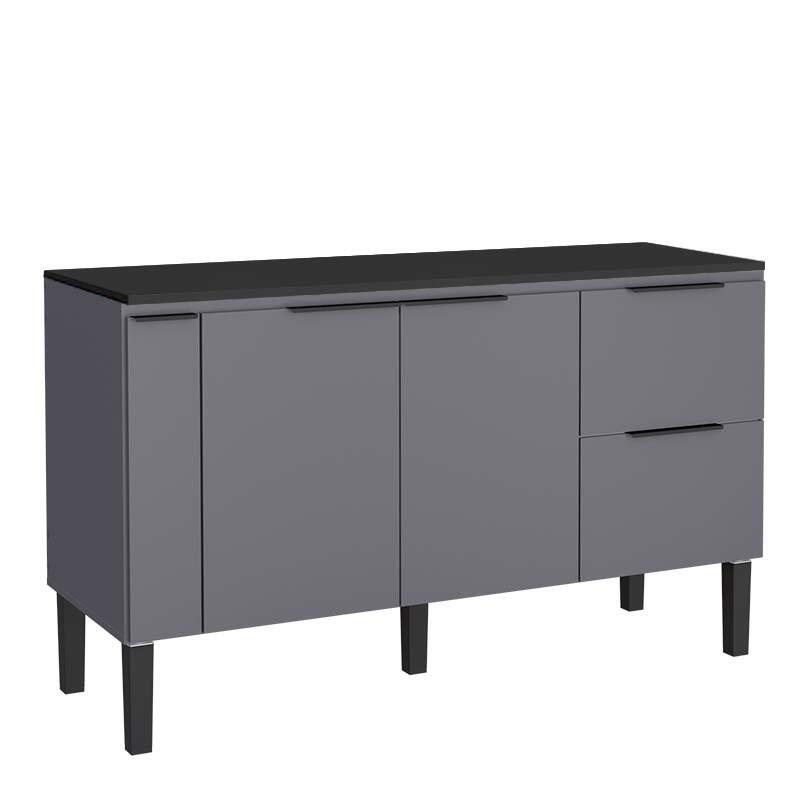 Balcão Buffet Cozinha Sala de Jantar com Tampo 150cm Cisne Cozimax Cinza