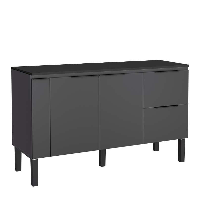 Balcão Buffet Cozinha Sala de Jantar com Tampo 150cm Cisne Cozimax Preto