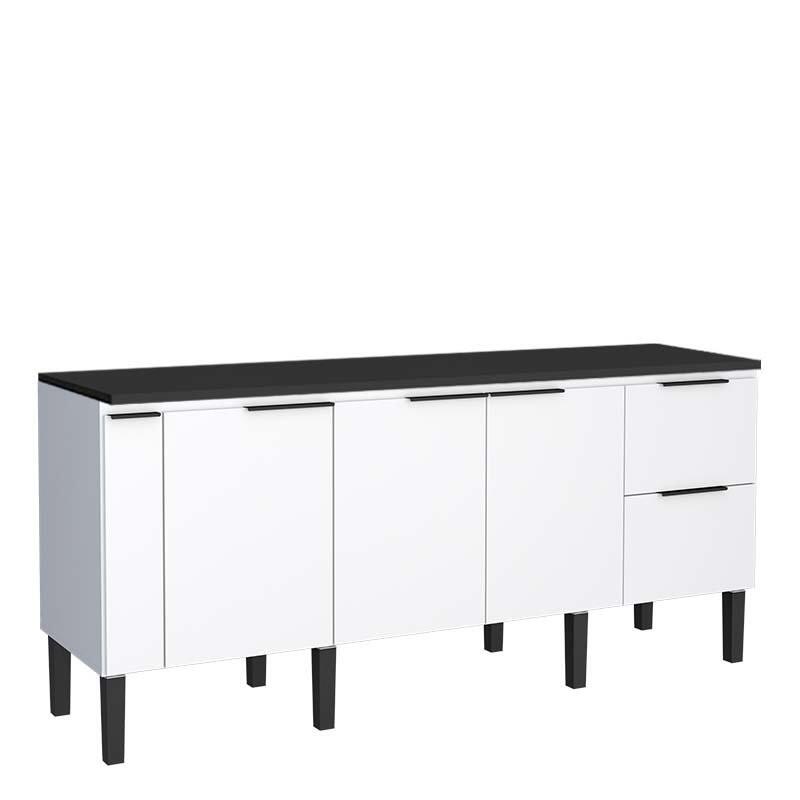 Balcão Buffet Cozinha Sala de Jantar com Tampo 200cm Cisne Cozimax Branco