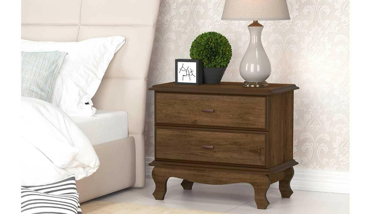 Bombe Luis XV Retrô 2 Gavetas 1111 JB Bechara Canela