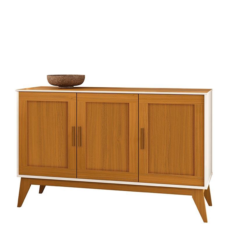 Buffet Sala Jantar 130cm Vintage Provençal 3 Portas Sierra 1.3 EDN Cedro/Off White