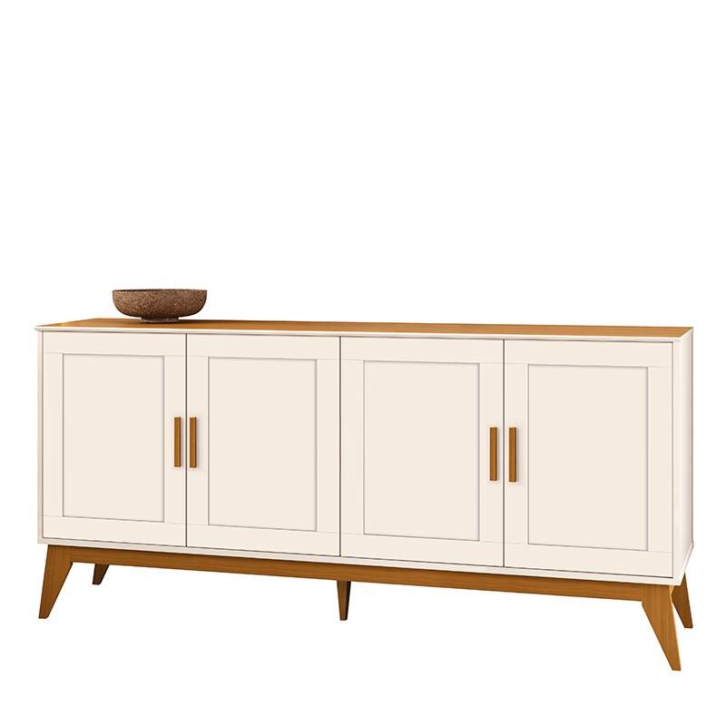 Buffet Sala Jantar 172cm Vintage Provençal 4 Portas Sierra 1.7 EDN Off White/Cedro