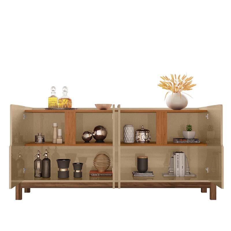 Buffet Balcão Sala de Jantar 4 Portas Lizz 1.7 Casa D Champagne/Cedro