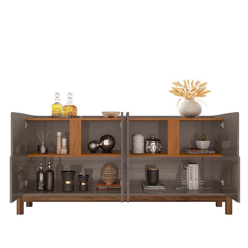 Buffet Balcão Sala de Jantar 4 Portas Lizz 1.7 Casa D Cinza/Cedro