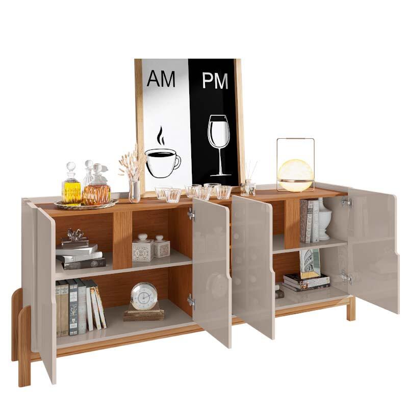 Buffet Balcão Sala de Jantar 4 Portas Adega Lizz 1.9 Casa D Off White/Cedro
