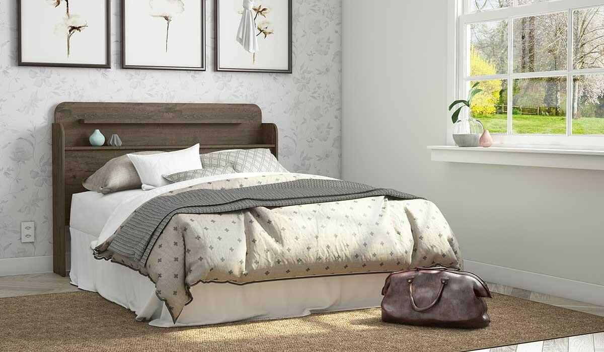 Cabeceira Para Cama Box Casal de 1,38m Rubi Patrimar Imbuia