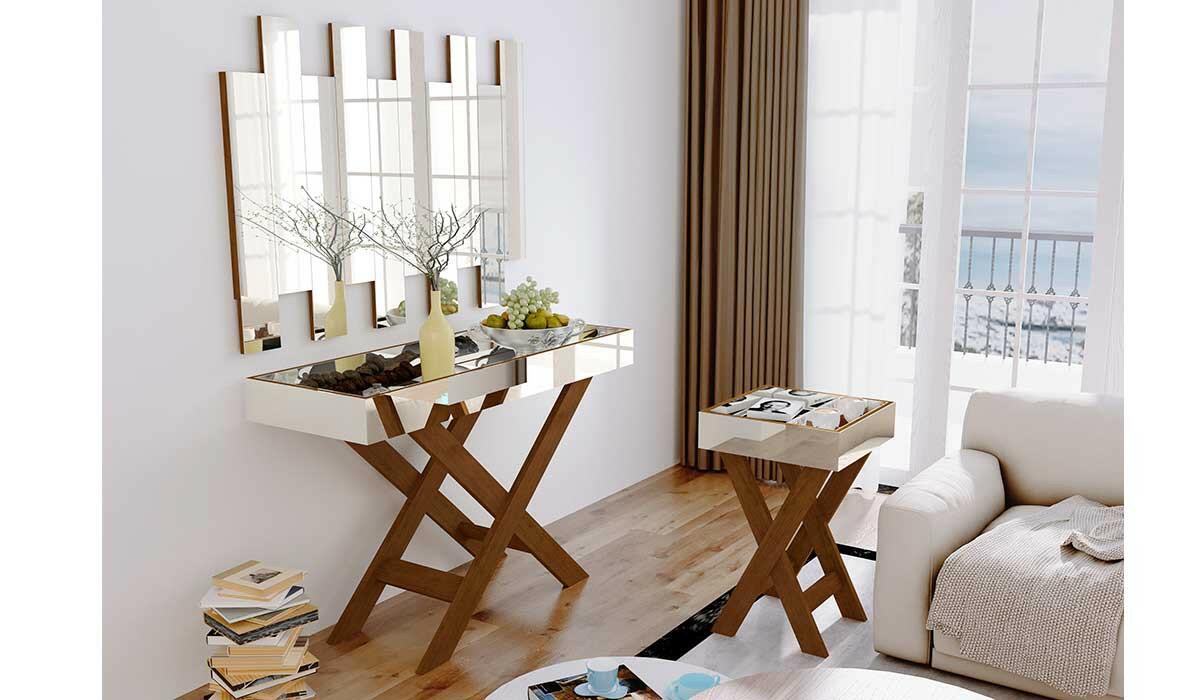 Mesa Lateral Espelhada 4024 JB Bechara Caramelo