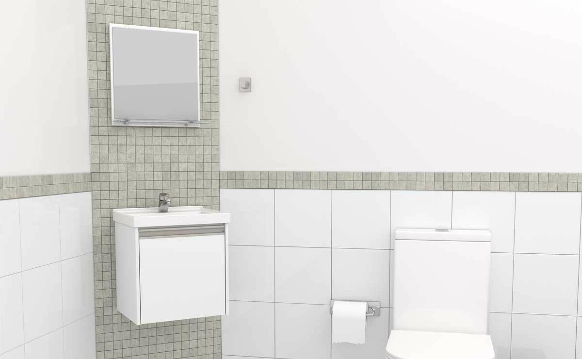 Conjunto Para Banheiro Madeira Rubi 40 Cozimax Branco