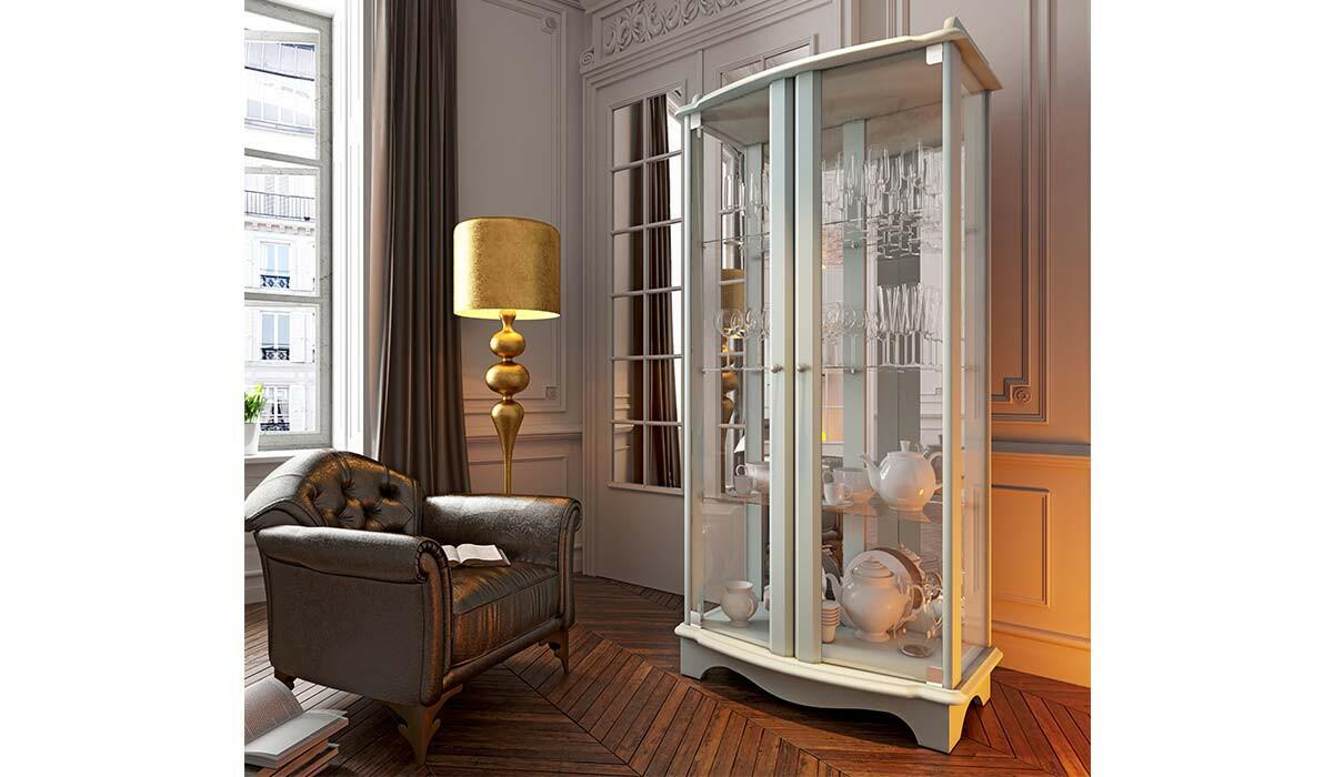 Cristaleira Antiga 2 Portas Charme Imcal Branco