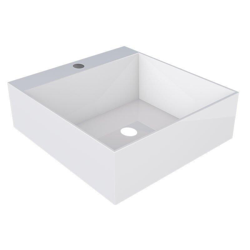 Cuba Para Banheiro 35x37 Mármore Sintético Cubo Cozimax Branco
