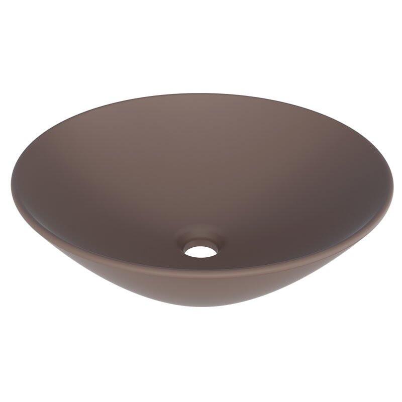 Cuba de Louça Para Banheiro Redonda 35x35 Cuia Cozimax Marrom