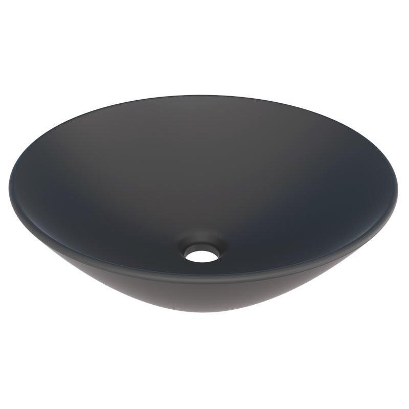 Cuba de Louça Para Banheiro Redonda 35x35 Cuia Cozimax Preto