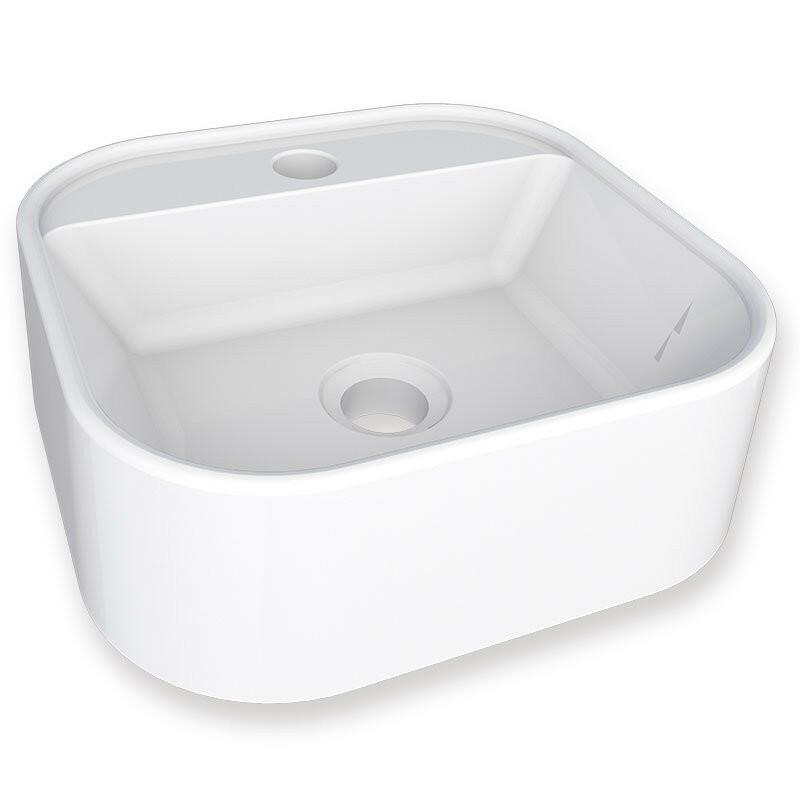 Cuba Para Banheiro 33x31 Mármore Sintético Duna Cozimax Branco
