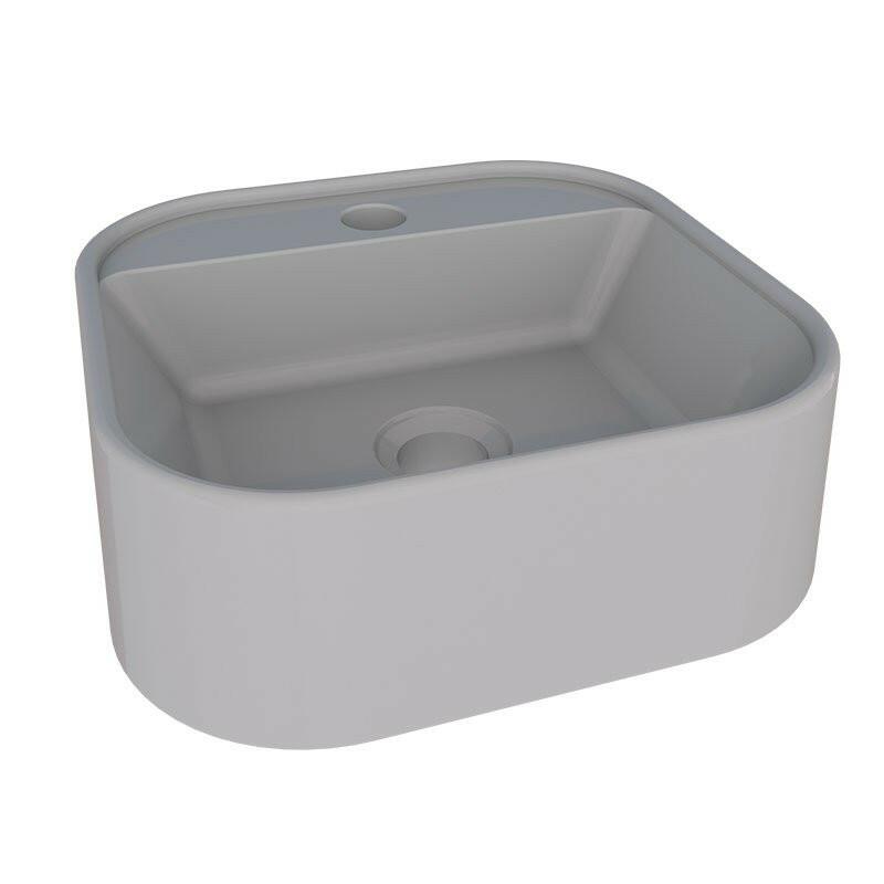Cuba Para Banheiro 33x31 Mármore Sintético Duna Cozimax Cinza