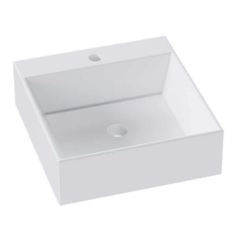 Cuba Para Banheiro 35x37x11cm Mármore Sintético Cubo Cozimax Branco