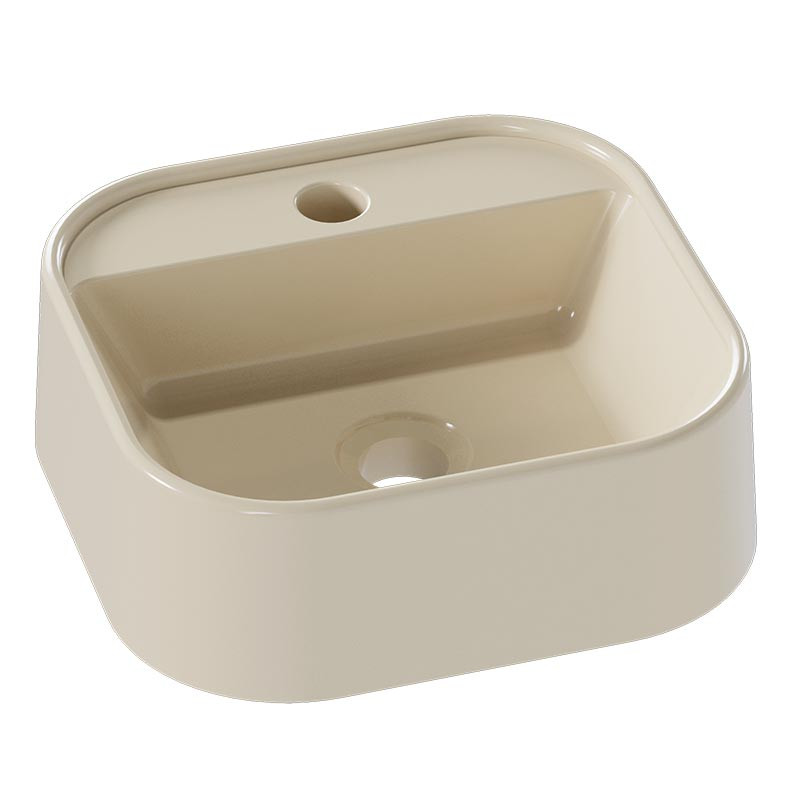 Cuba Para Banheiro 33x31x11cm Mármore Sintético Duna Cozimax Areia