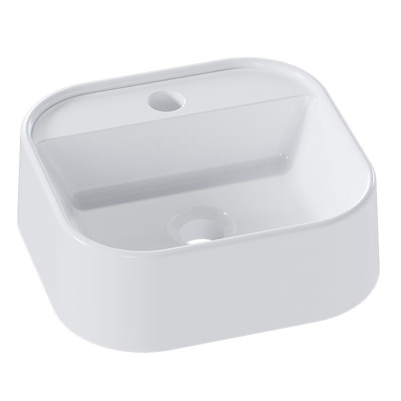 Cuba Para Banheiro 33x31x11cm Mármore Sintético Duna Cozimax Branco