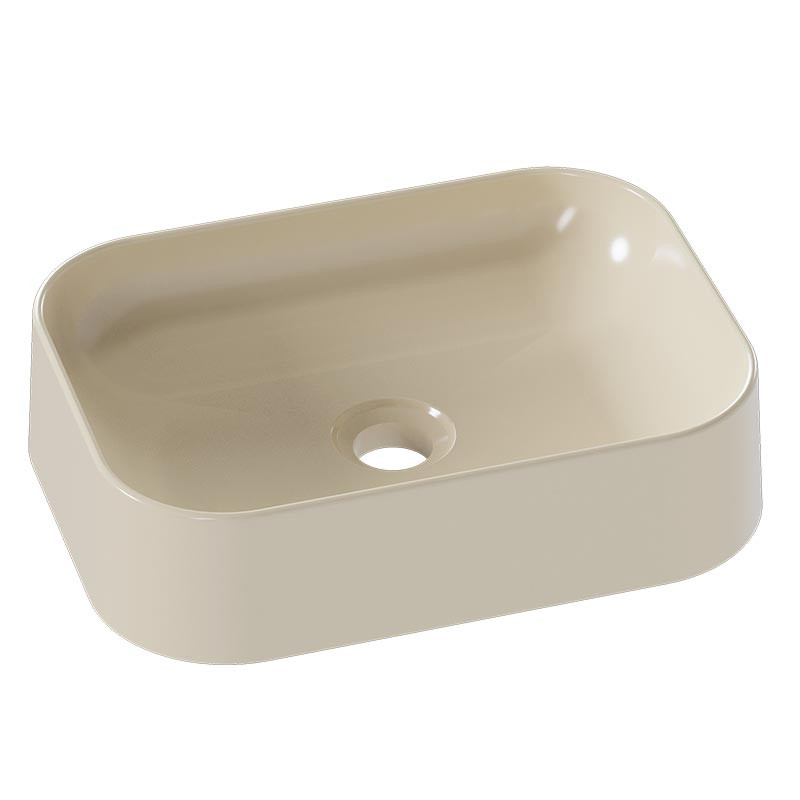 Cuba Para Banheiro 39x29x10cm Mármore Sintético Luna Cozimax Areia