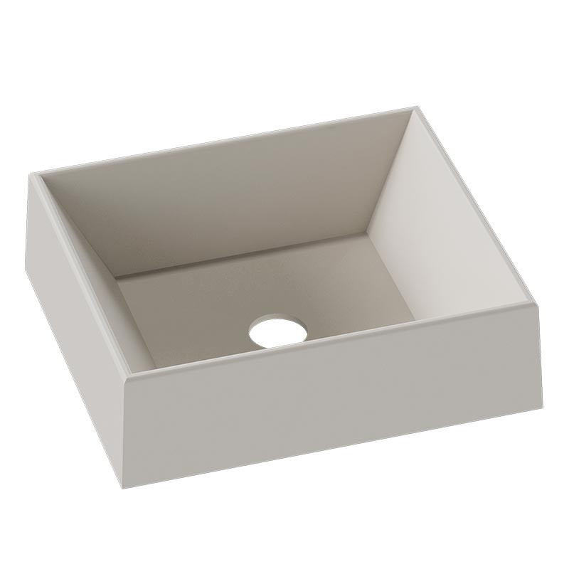 Cuba Para Banheiro 31x27x10cm Mármore Sintético Prisma Cozimax Baunilha Fosco