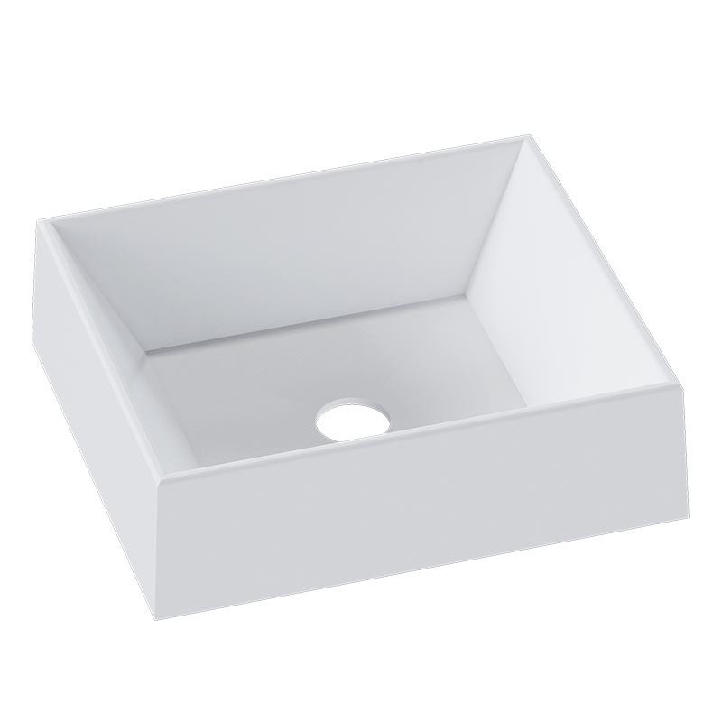 Cuba Para Banheiro 31x27x10cm Mármore Sintético Prisma Cozimax Branco