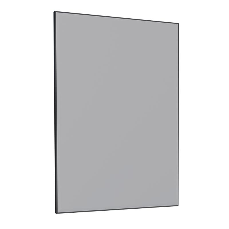 Espelho Para Banheiro Aço Bisotê 60x85x2cm Gaia Cozimax Preto