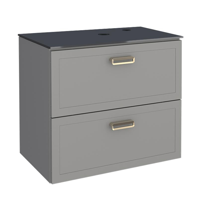 Gabinete Para Banheiro Aço 67x59x44cm Sem Cuba Odin 70 Cozimax Cinza