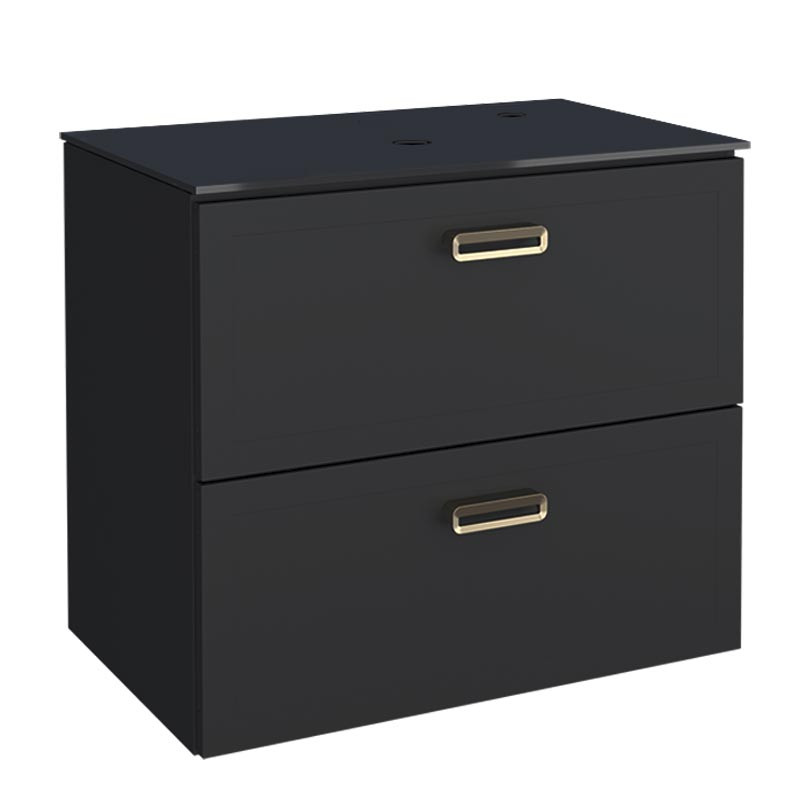 Gabinete Para Banheiro Aço 67x59x44cm Sem Cuba Odin 70 Cozimax Preto