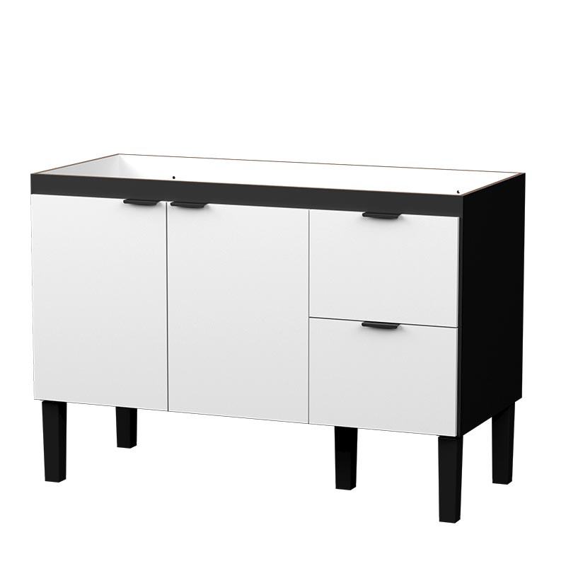 Gabinete Para Pia de Cozinha 120cm Madeira 114X79X51cm Colibri Cozimax Preto/Branco