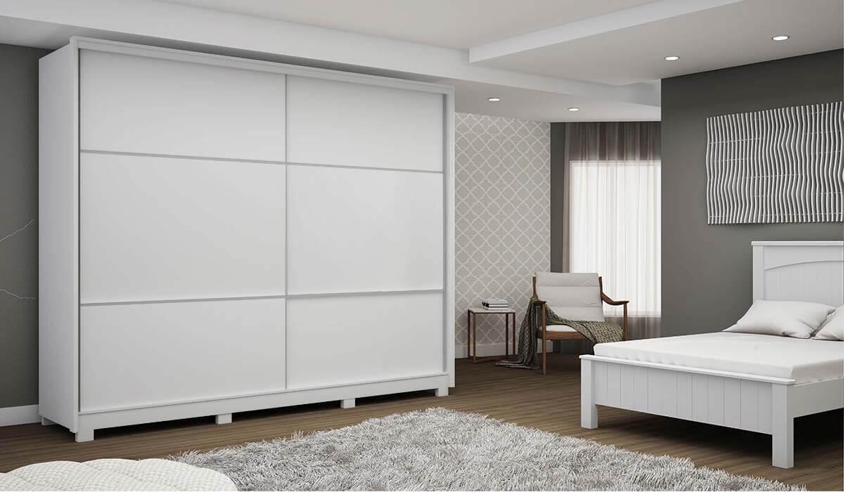 Guarda Roupa 2 Portas 100% MDF Apolo Gelius Branco