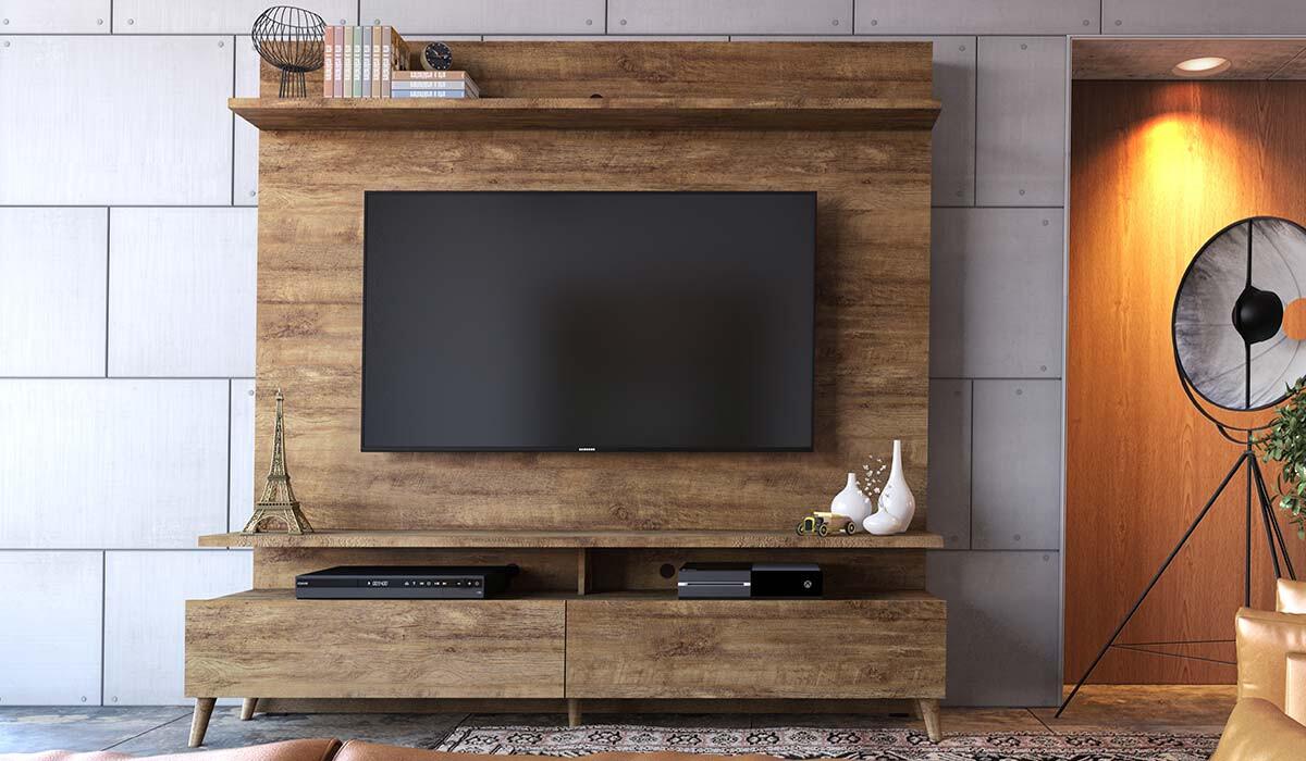 Estante Home Para TV 65 Polegadas Boss 1.8 Imcal Madeira