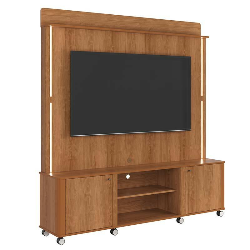 Estante Home Rack Painel Para TV 75 Pol 183cm Florença Lukaliam Jequitiba