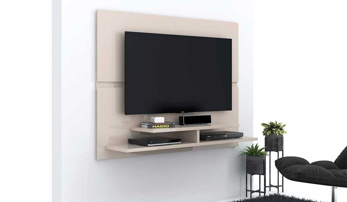 Painel Suspenso Para TV 50 Polegadas Mônaco 1.5 Lukaliam Off White