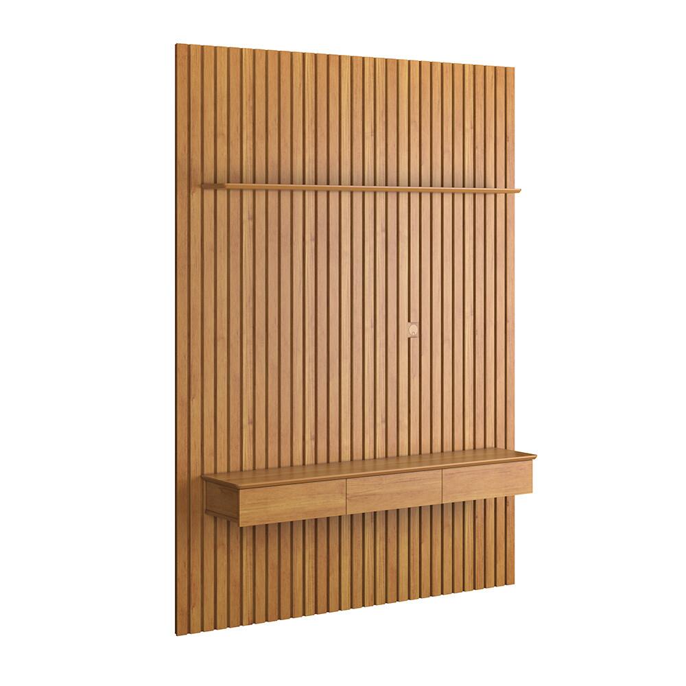 Home Painel Ripado 250x184cm Para TV 75 Supremo 1.8 Patrimar Cinamomo