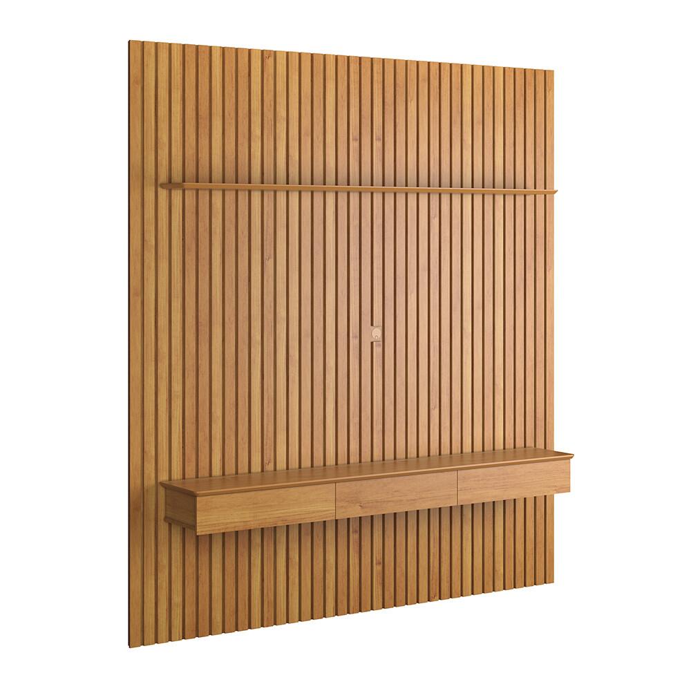 Home Painel Ripado 250x230cm Para TV 85 Supremo 2.3 Patrimar Cinamomo